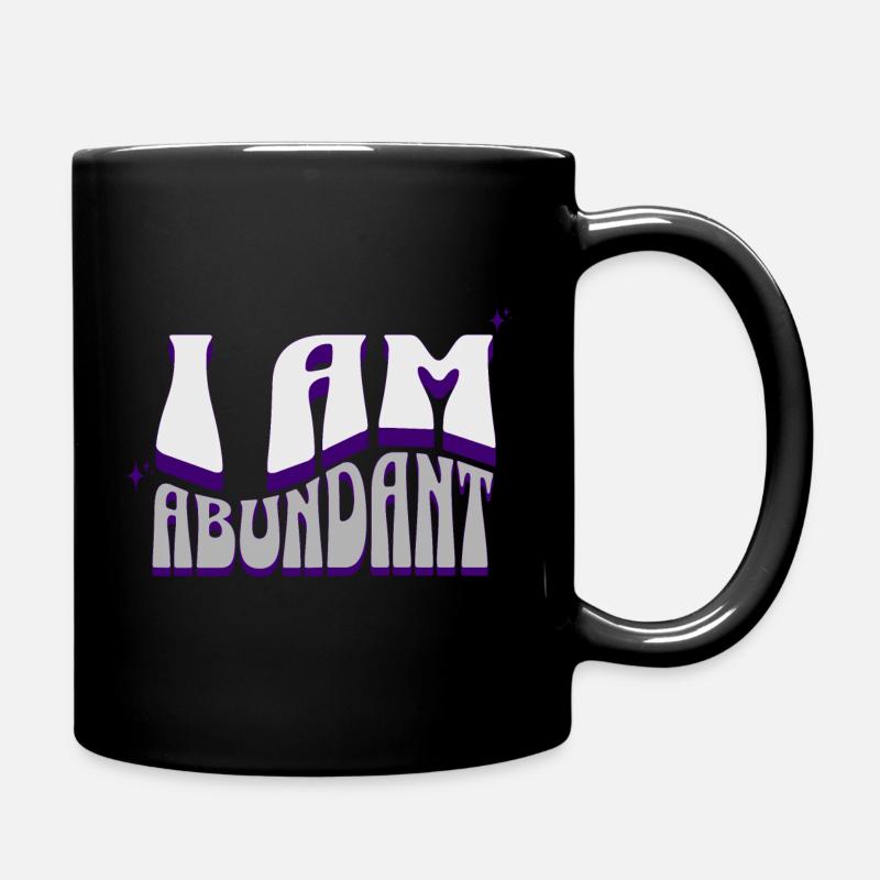 self-love affirmations - Full Colour Mug - black