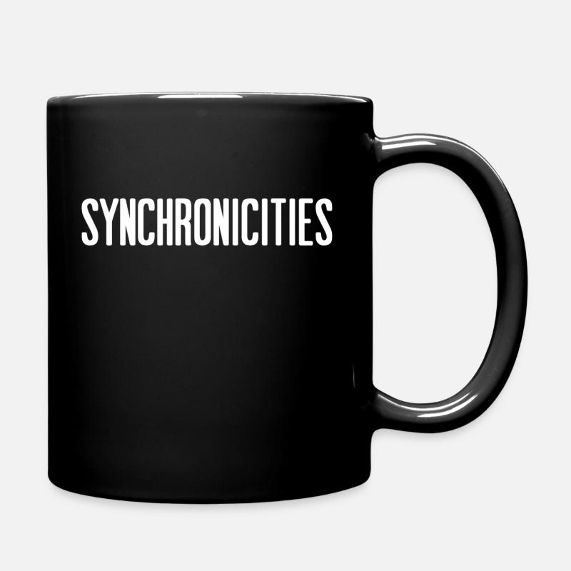 Synchronizitäten Weiß - Tasse einfarbig - Schwarz