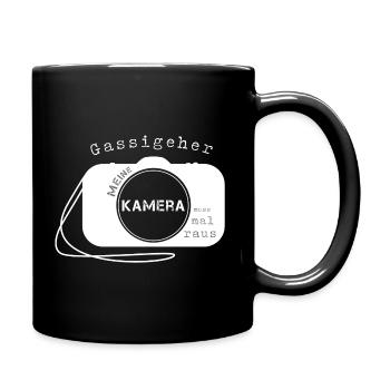 Fotograf fotografieren - Tasse einfarbig - Schwarz - Rechts