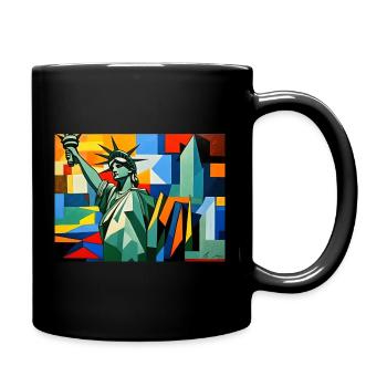 NYC Arts Series - Statue of Liberty - Bauhaus - Full Colour Mug - black - Right