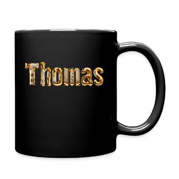 Thomas Männername - Tasse einfarbig - Schwarz - Rechts