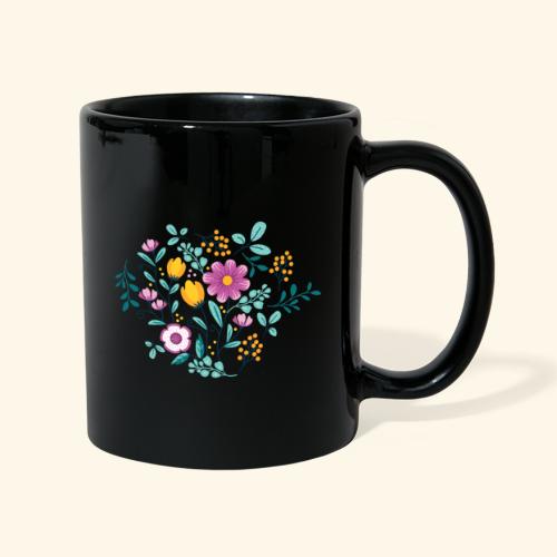Yellow and Purple FLOWERS - Taza monocolor