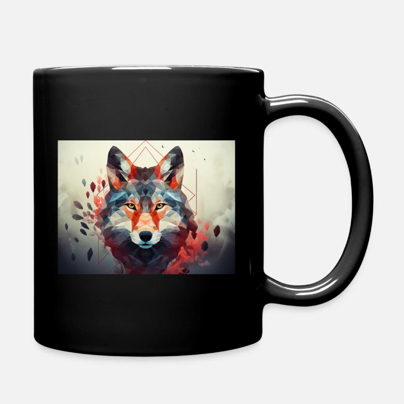 Mystischer Wildgeist: Naturzauber trifft Mode 🐺 - Tasse einfarbig - Schwarz