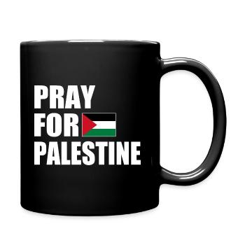 Pray for palestine - Full Colour Mug - black - Right