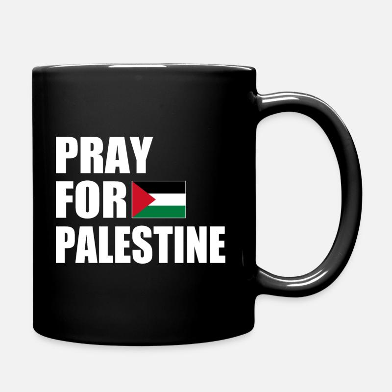 Pray for palestine - Tasse einfarbig - Schwarz