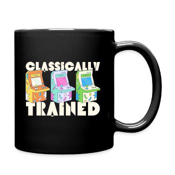 Retro Arcade Gaming Classically Trained Gamer - Full Colour Mug - black - Right
