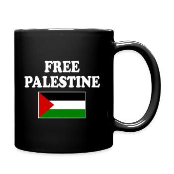Free palestine - Mug uni - noir - Droite