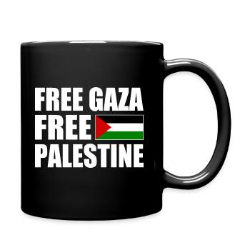 Free palestine - Mug uni - noir - Droite