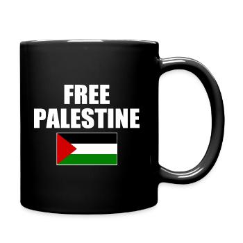 Free palestine - Tasse einfarbig - Schwarz - Rechts
