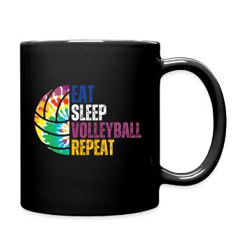 EAT SLEEP VOLLEYBALL REPEAT Tie Dye GIRLS BOYS - Mug uni - noir - Droite