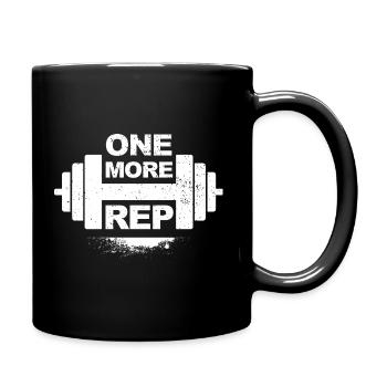 One More Rep - white - Full Colour Mug - black - Right