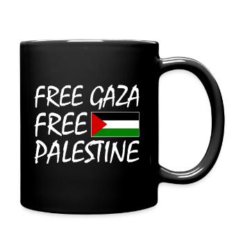 Free gaza Free palestine - Tasse einfarbig - Schwarz - Rechts