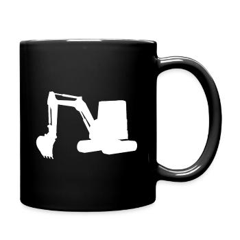 Pelle Pelle Blanc Terrassement Génie Civil Chantier - Mug uni - noir - Droite