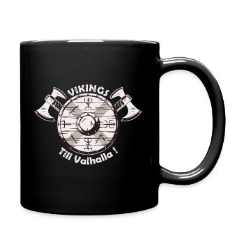 Vikings Till valhalla - Full Colour Mug - black - Right