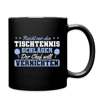 Tischtennis Spruch Männer Tischtennisspieler - Tasse einfarbig - Schwarz - Rechts