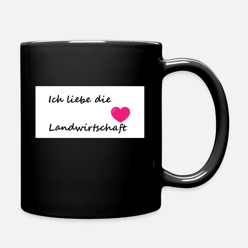 Ich liebe die landwirtschaft - Tasse einfarbig - Schwarz