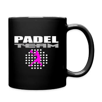 Padel-Mannschaft - Tasse einfarbig - Schwarz - Rechts