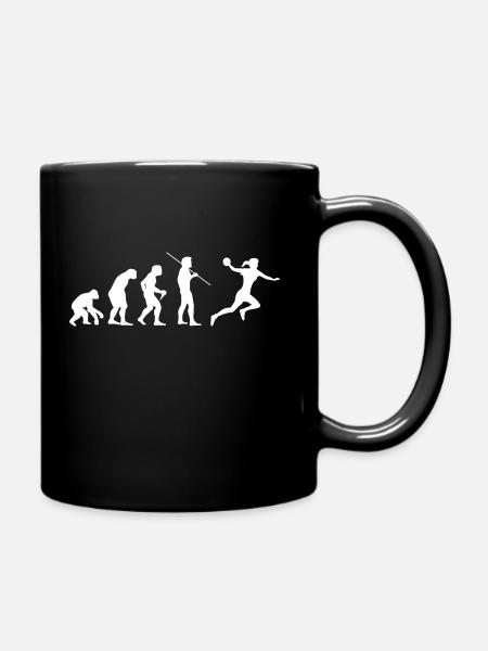 Handball Evolution Frauen Mädchen Handballerin - Tasse einfarbig - Schwarz