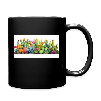 Cactus 2 - Tasse einfarbig - Schwarz - Rechts