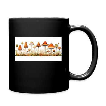 Mushrooms - Tasse einfarbig - Schwarz - Rechts