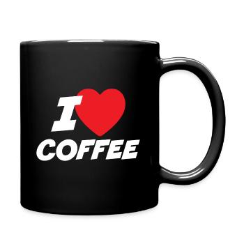 I Love Coffee - Full Colour Mug - black - Right