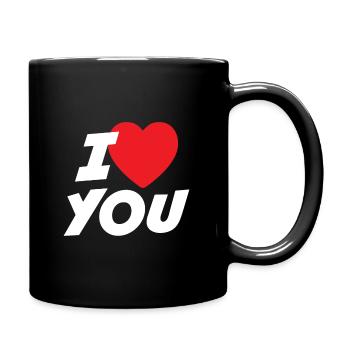 I Love You - Full Colour Mug - black - Right