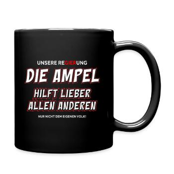 Die Ampel - Tasse einfarbig - Schwarz - Rechts