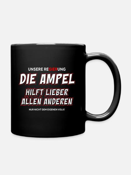 Die Ampel - Tasse einfarbig - Schwarz