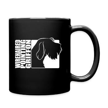 Pointage à poil dur Griffon profil chiens chien de chasse - Mug uni - noir - Droite