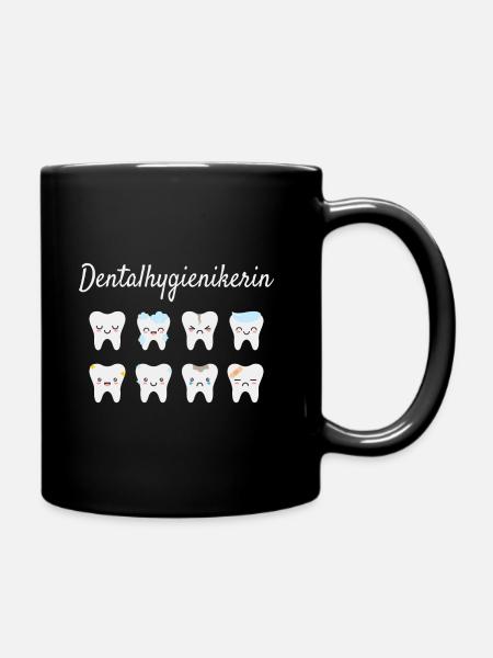 Dentalhygienikerin - Tasse einfarbig - Schwarz