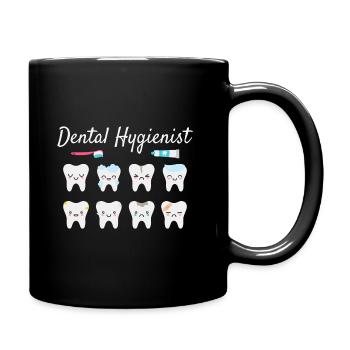Dental hygienist - Full Colour Mug - black - Right