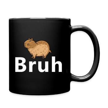 Bruh Capybara - Tasse einfarbig - Schwarz - Rechts