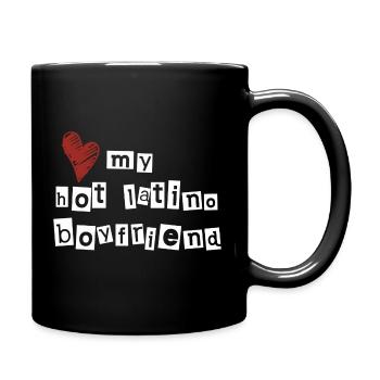 Love my hot latino boyfriend - Tasse einfarbig - Schwarz - Rechts