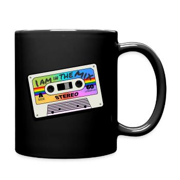 Ich bin in der Mischung - Tasse einfarbig - Schwarz - Rechts