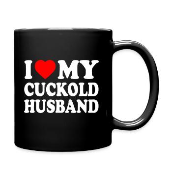 i love my cuckold husband - Mug uni - noir - Droite