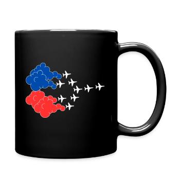 Patrouille de France meeting aérien en formation - Mug uni - noir - Droite