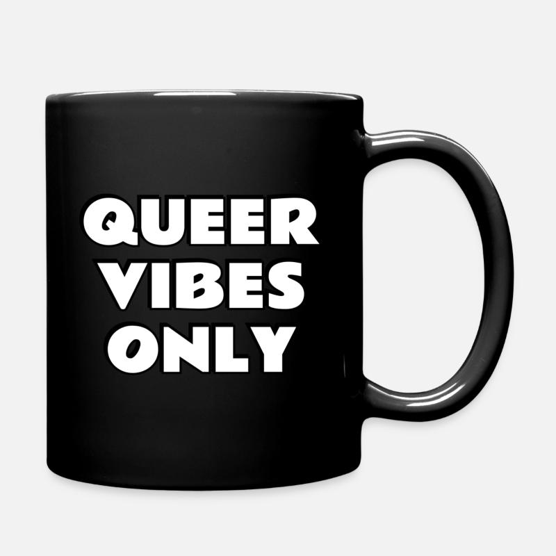 Nur queere Vibes - Tasse einfarbig - Schwarz