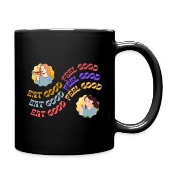 EAT GOOD FEEL GOOD - Full Colour Mug - black - Right