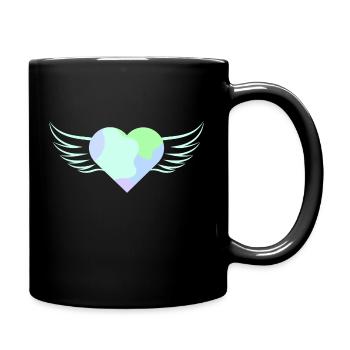 Pastel Heart with Wings - ApriNoeScor - Full Colour Mug - black - Right