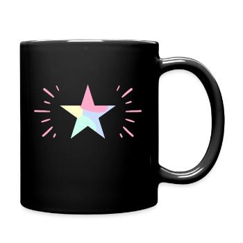 Pastellfarbener Leuchtender Stern - ApriNoeScor - Tasse einfarbig - Schwarz - Rechts