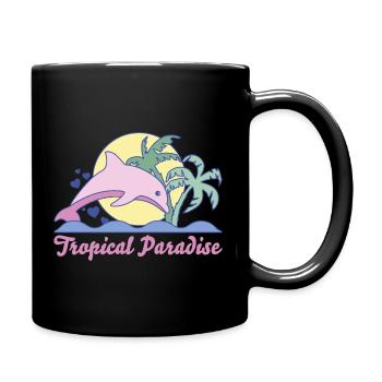 Tropical Paradise - Full Colour Mug - black - Right