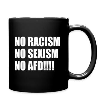 no racism no sexism no afd - Full Colour Mug - black - Right