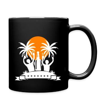 Insel Party Feiern Bier - Tasse einfarbig - Schwarz - Rechts