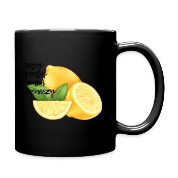 Zitrone - Tasse einfarbig - Schwarz - Rechts
