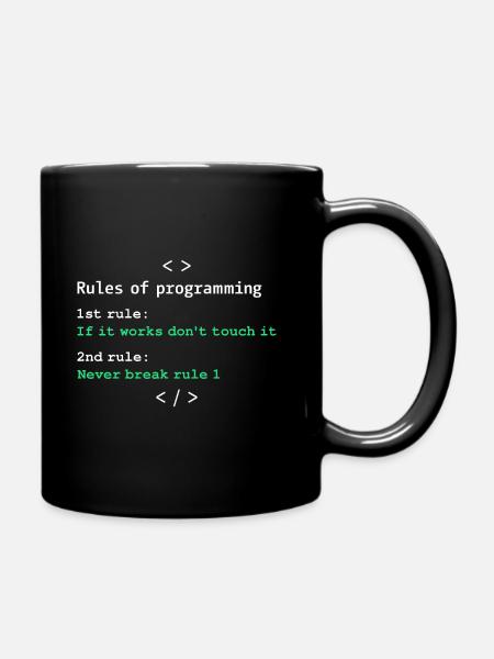 Règles de programmation - Mug uni - noir
