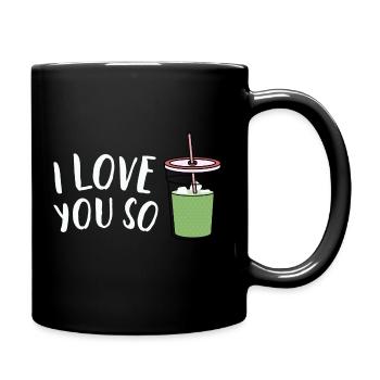 I Love You - Tasse einfarbig - Schwarz - Rechts