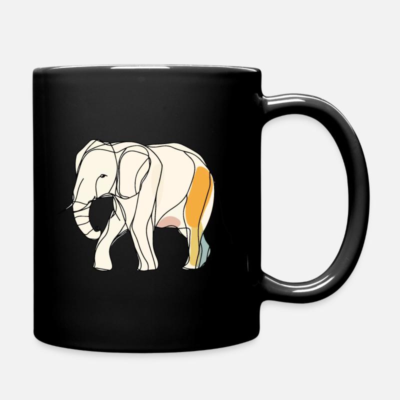 Elefant - Tasse einfarbig - Schwarz