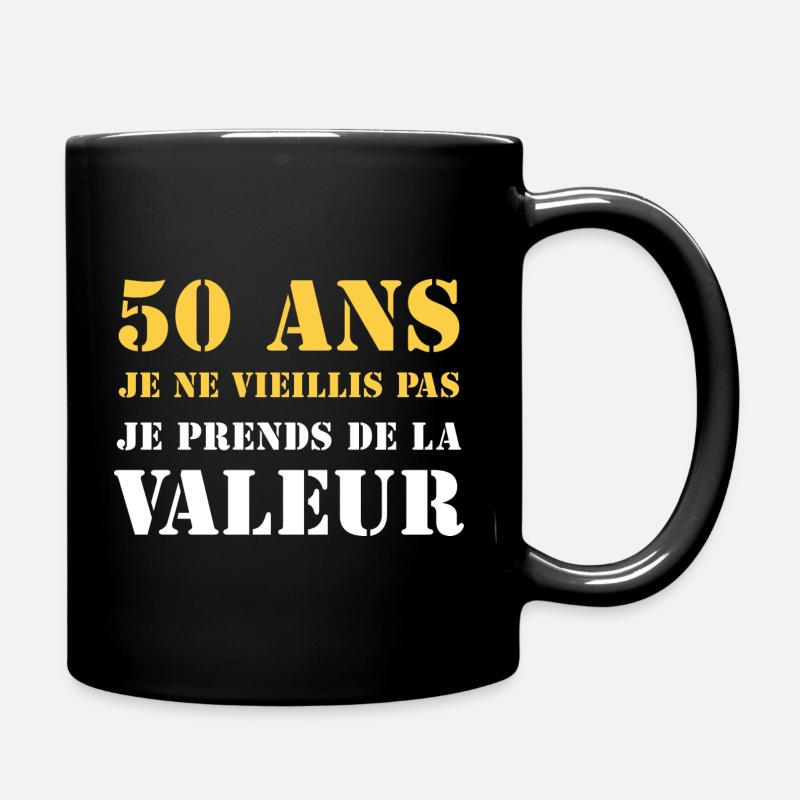 humour cadeau annivesaire 50 ans - Mug uni - noir