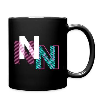 N Buchstabe Design - Tasse einfarbig - Schwarz - Rechts