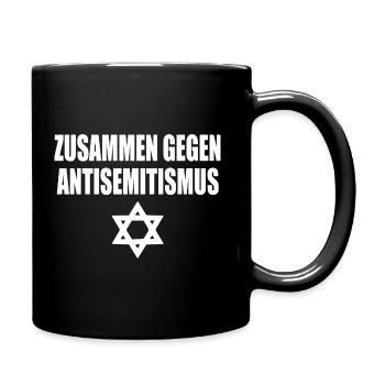 zusammen gegen antisemitismus - Tasse einfarbig - Schwarz - Rechts